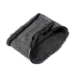Elastic kidney belt made of sheep's wool with velcro dark grey / Relieves back pain or menstrual pain