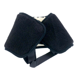 Kidney belt for tying made of sheep's wool black