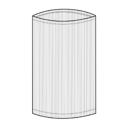 Functional tube Stripe made of merino wool kerosene