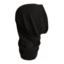 Functional tube Rib made of merino wool black