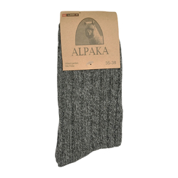 Socken aus Lama-Alpakawolle Grau / Sie halten warm und zirkulieren durchblutet Socken aus Lama-Alpakawolle Grau / Sie halten warm und zirkulieren durchblutet