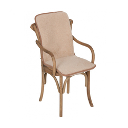 Sitzkissen mit Rückenlehne aus Schafwolle Beige Sitzkissen mit Rückenlehne aus Schafwolle Beige