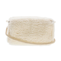 Muff made of sheep's wool natural Muff made of sheep's wool natural