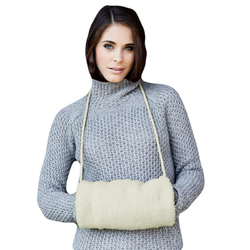 Muff made of sheep's wool natural Muff made of sheep's wool natural