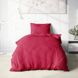 Cotton zippered bedding Raspberry / Comfort for every night