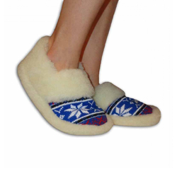 TV slippers Norway made of sheep's wool blue TV slippers Norway made of sheep's wool blue