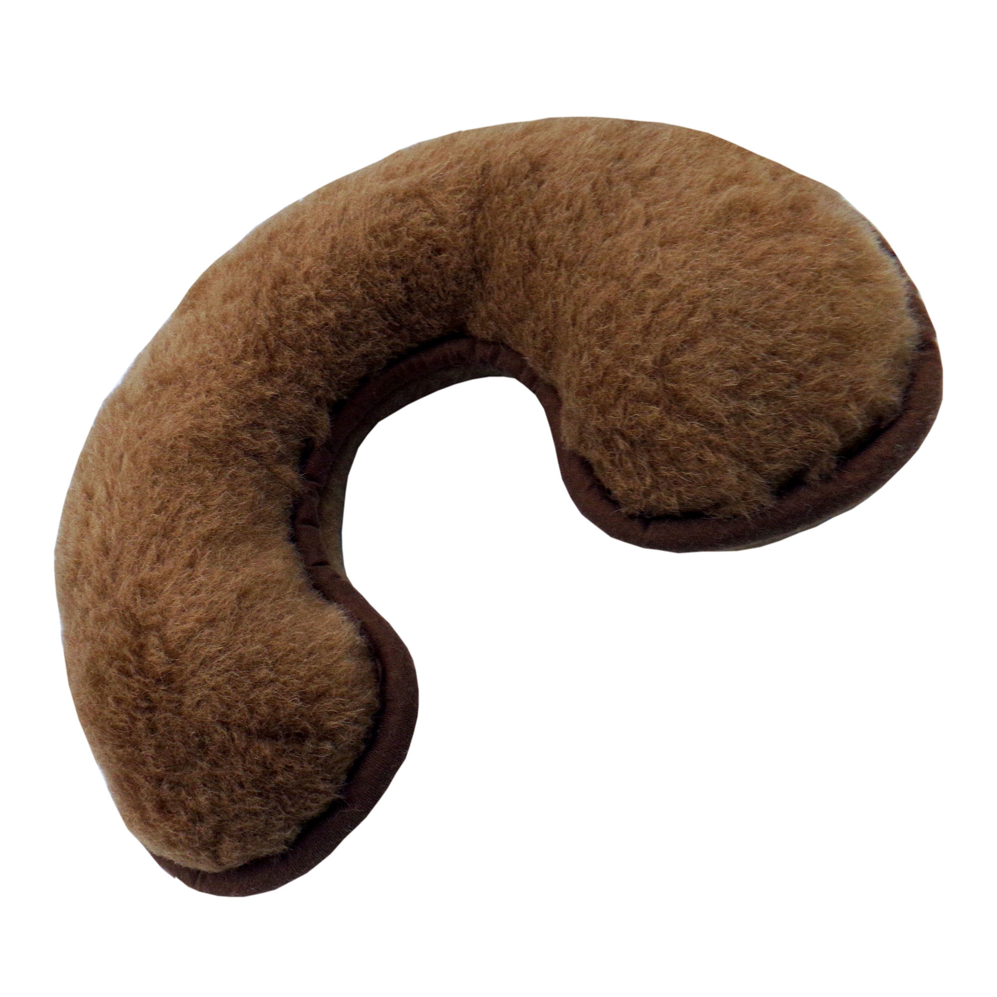 Vankúš podkova z ovčej vlny camel