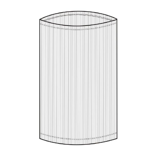 Functional tube Stripe made of merino wool kerosene