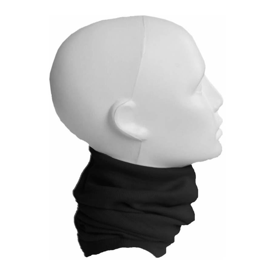 Functional tube Rib made of merino wool black