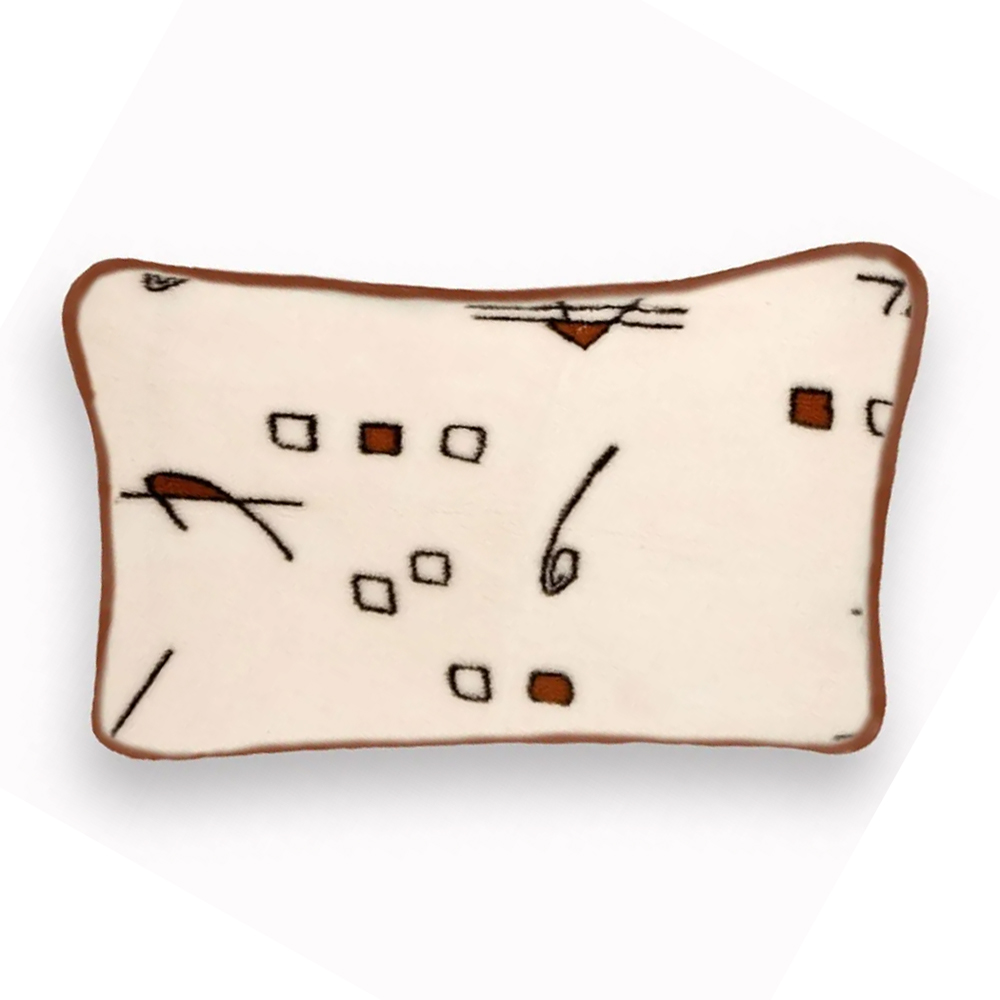 Pillow with hem Japan made of sheep's wool natural