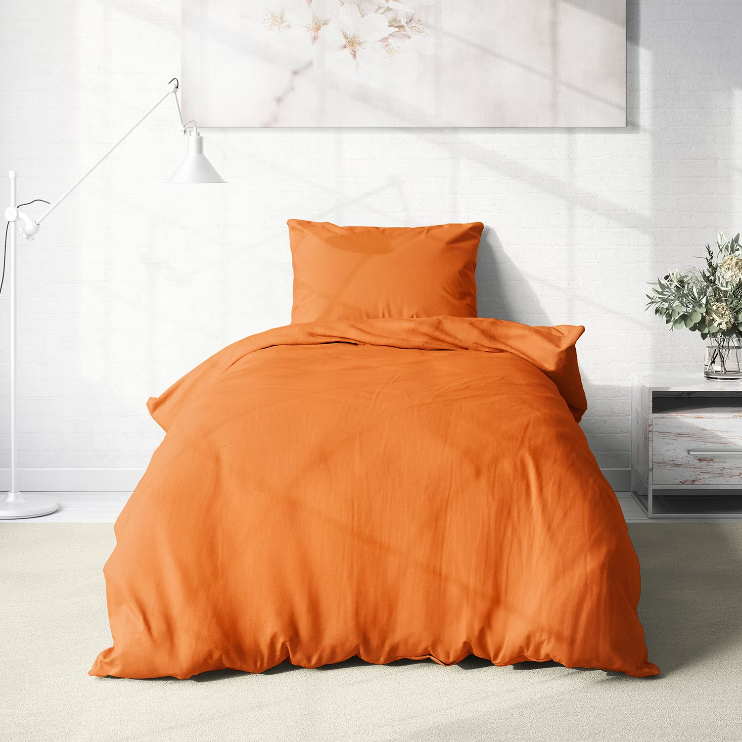 Cotton zippered bedding Orange / Comfort for every night